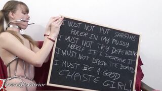 Iron Maiden School: training to be a beautiful college girl (handcuffed and ballgagged)