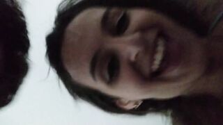 chick having orgasm on BF's penis