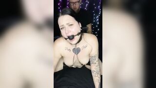 Gothic Mom Katherine Clamped, Gagged, And Banged