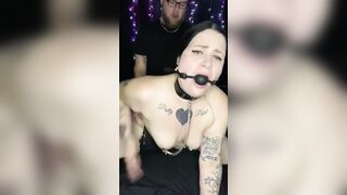 Gothic Mom Katherine Clamped, Gagged, And Banged