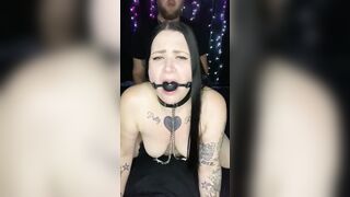 Gothic Mom Katherine Clamped, Gagged, And Banged