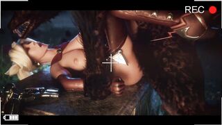 [overcum] overwatch mercy's first time monster dick pounded outdoor