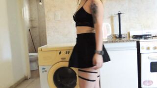 Screwed blindfolded, squirting and creampie on the face