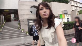 Akemi's g-string butt is spanked, her twat is stretched open