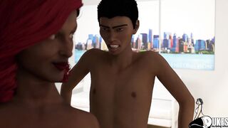 bbcs dude fucks his step auntie while her friends view