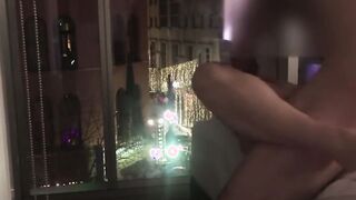 Ex-Wife meets bro at bar while out of town on business and fucks inside front of window for world to