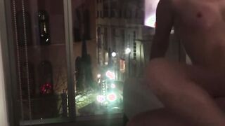 Ex-Wife meets bro at bar while out of town on business and fucks inside front of window for world to