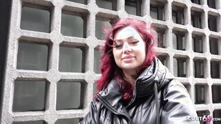 GERMAN SCOUT - RED HAIRED BERLIN COLLEGE BIMBOS RIA RED PICKUP
