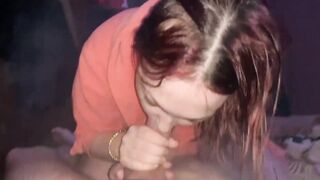 Sucking Off long nuts and hookah