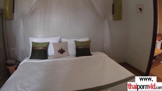 Petite amateur Thai 18 year old Cherry plowed into the bath-tub by
