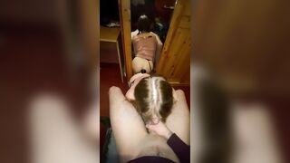 two sex toys go deep in my snatch and booty, and there is a long cock into my mouth