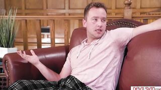 Stepsis deepthroats then fucks stepbro