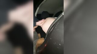 Anal fucking into vehicle