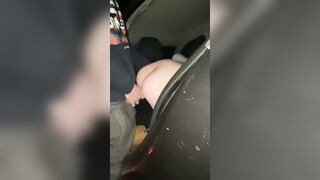 Anal fucking into vehicle