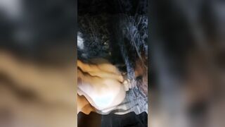тихонечко в душе, удовлетворила себя двумя большими членами