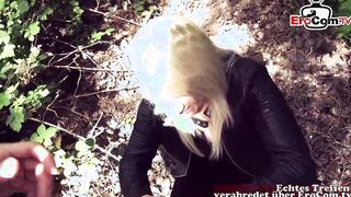 German blonde pick up at the street for outdoors POV
