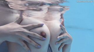 Adorable blonde Finnish pornstar Mimi Cica underwater
