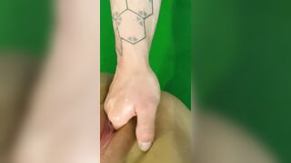 Fisting my juicy cunt on the pool table