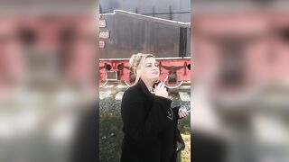 I smoke inside the train station