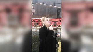 I smoke inside the train station