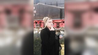 I smoke inside the train station