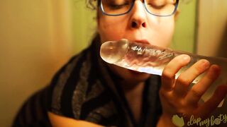 Slobbing on That Vibrator | Deephthoat pov Oral Sex - View me Spit on Your Dick and Suck it Dry