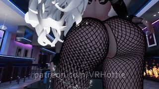 Vulgar Goth Skank Wants To Riding You Hardcore Fishnets Piercings point of view Lap Dance VRChat Metaverse