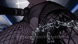 Vulgar Goth Skank Wants To Riding You Hardcore Fishnets Piercings point of view Lap Dance VRChat Metaverse