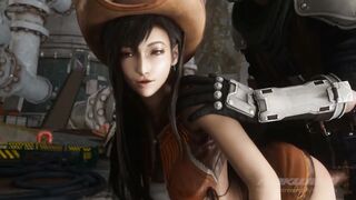 Tifa Lockhart Nailed Inside Both Holes Rough