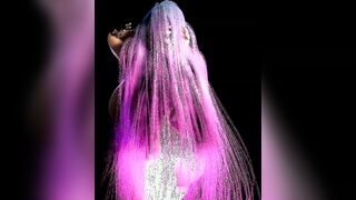 Blue Hair Cartoon Breast And Booty Expansion Dance