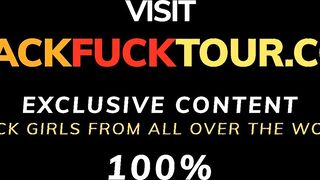 Amateur Black Babes Double Team Lucky White Dick To Orgasm