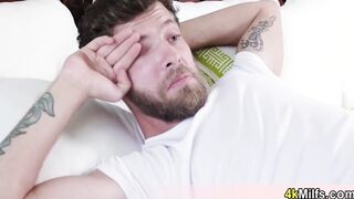 sexy dark haired thin fiance planning to make a nice surprise
