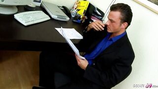cougar Secretary let stressed Boss Screwed her into Office to