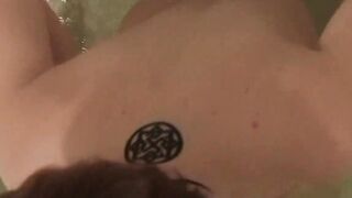 Interrupting her bath tub for an super sexy bj