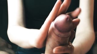 Cougar Skilled hands makes cum huge penis 4k