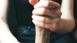 Cougar Skilled hands makes cum huge penis 4k