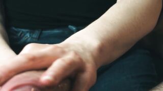 Cougar Skilled hands makes cum huge penis 4k