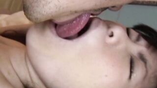 Bombshell boosty oriental bitch got screwed and creampied her unshaved