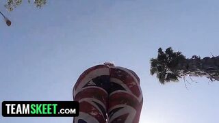 TeamSkeet - Incredible Thick chick Bounces Her Pink Snatch On