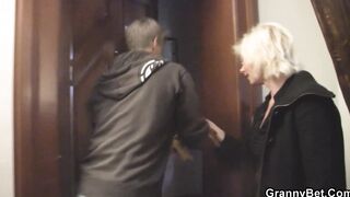 Bro doggy-fucks goddess blonde old woman