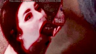 Pigtailed Succulent Samantha swallowing a african dick