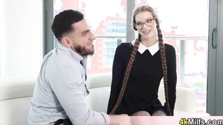 The new adorable and thin blonde assistant