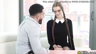The new adorable and thin blonde assistant