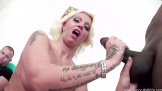 bbc For Inked Blonde Swinger Slut Enjoyment Again