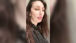 Goddess MILF jerked off inside the WC at a party and I was noticed