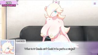 Waifu Hub [PornPlay Parody Anime game] Rosalina couch casting - Part2 babe milf cunt