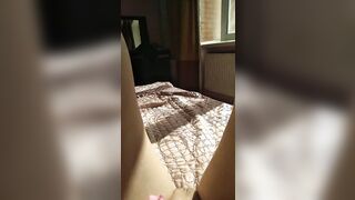 point of view female masturbation, vulgar mom relaxes and gently masturbates her