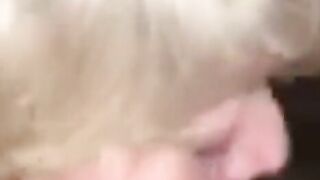 Blow job blows out all his cum
