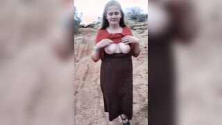 tits out walk