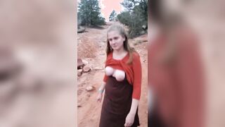 tits out walk